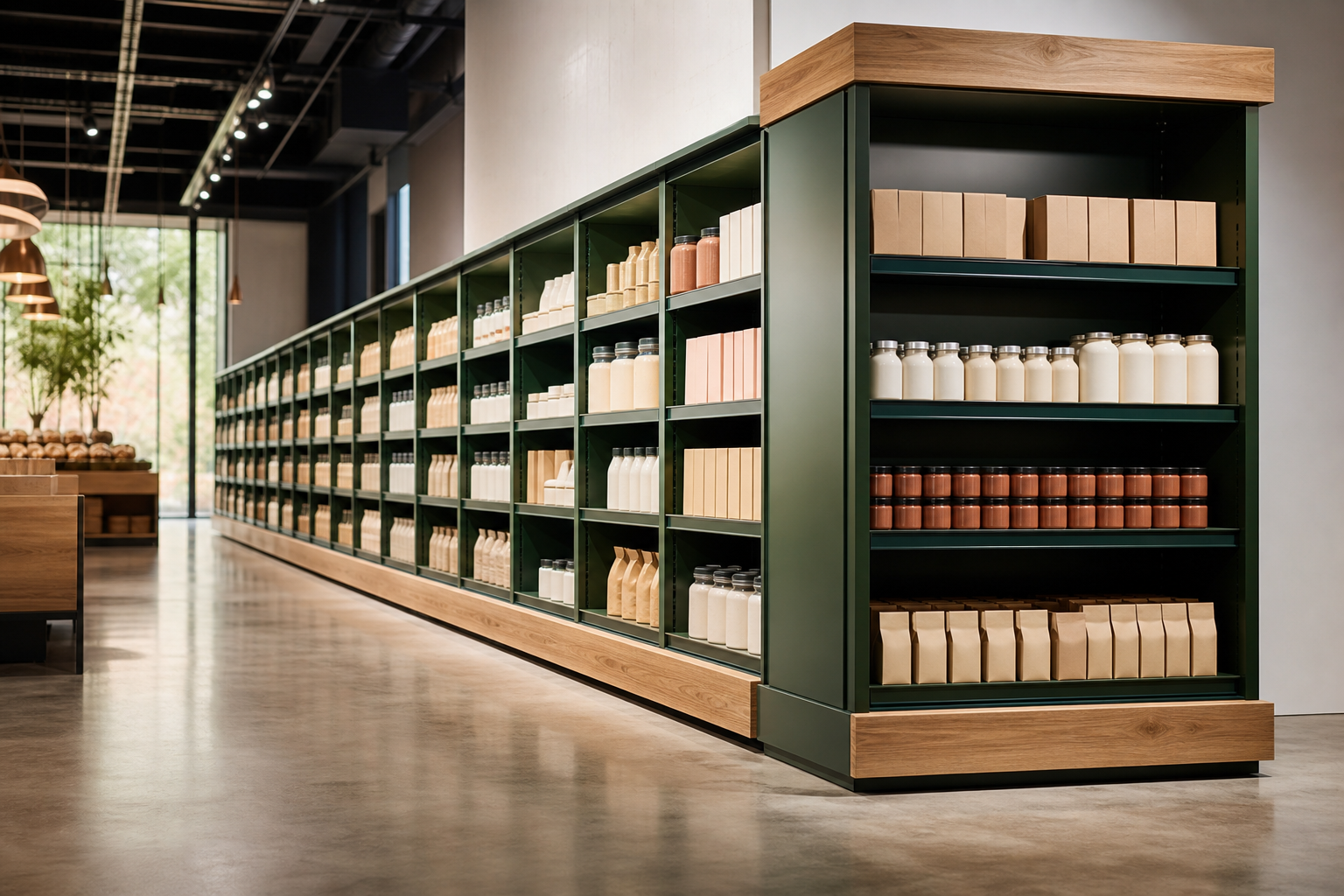 Grocery shelving system